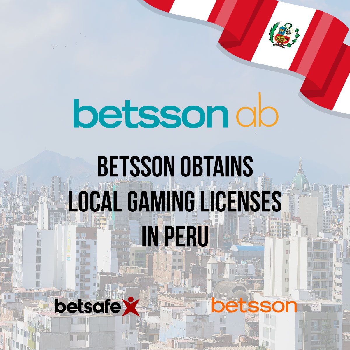 Betsson obtém licenças no Peru