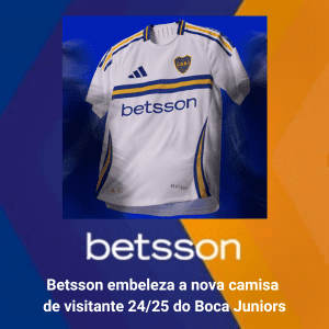 Betsson embeleza a nova camisa de visitante 24/25 do Boca Juniors