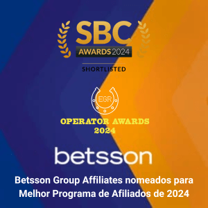 Betsson Group Affiliates nomeados para Melhor Programa de Afiliados de 2024